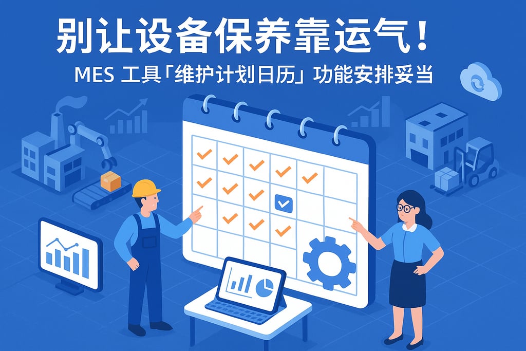 别让设备保养靠运气！MES 工具「维护计划日历」功能安排妥当